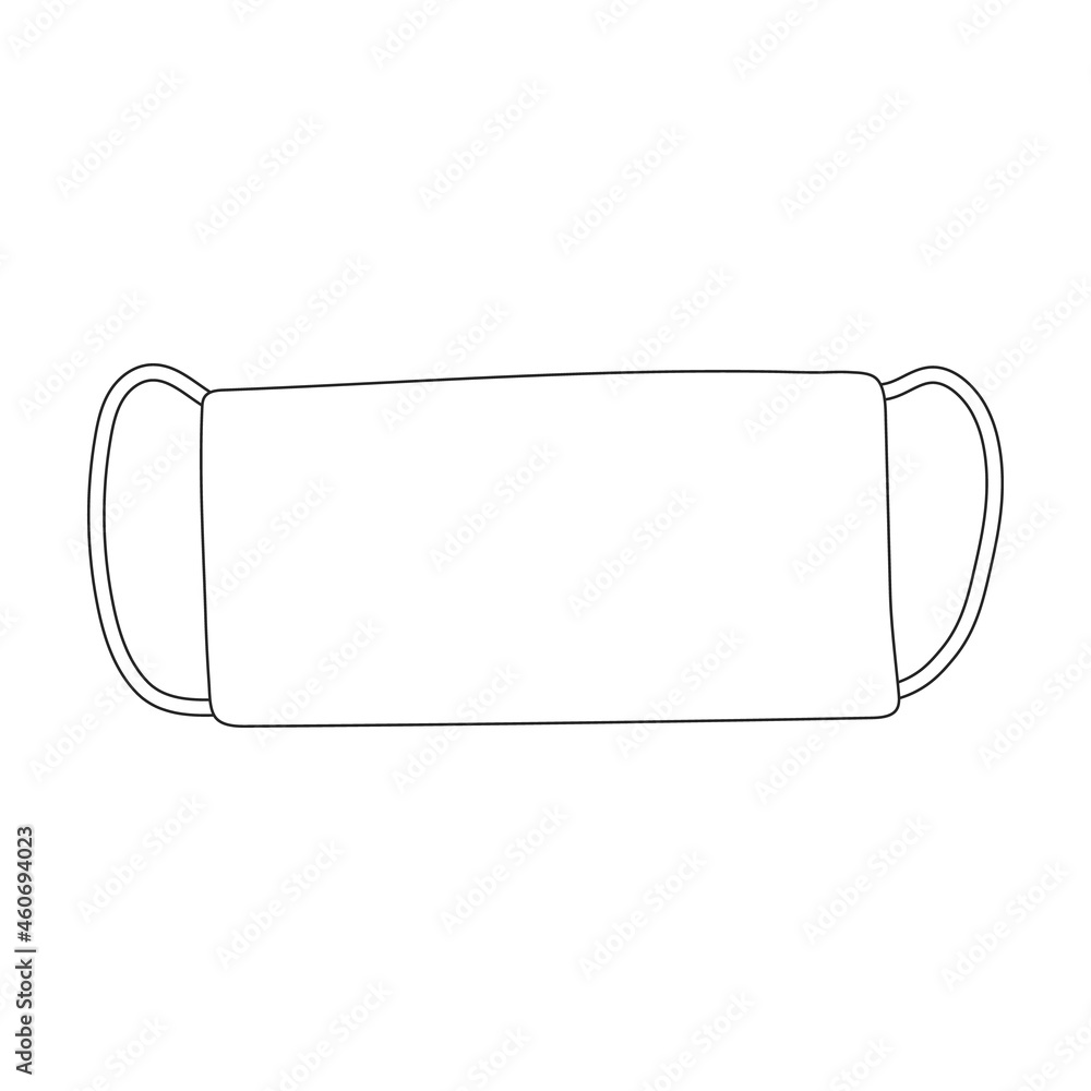 Mask medical vector outline icon. Vector illustration protection face of doctor on white background. Isolated outline illustration icon of mask medical . Mask medical vector outline icon. Vector illustration protection face of doctor on white background. Isolated outline illustration icon of mask medical .