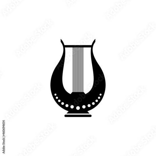 Harp icon in ancient roma set