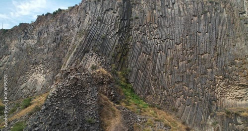 The famous gorge and natural monument Symphony of Stones is a geological formation with basalt columns in Armenia. photo