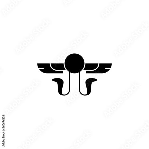Egypt sun sign icon in egypt set
