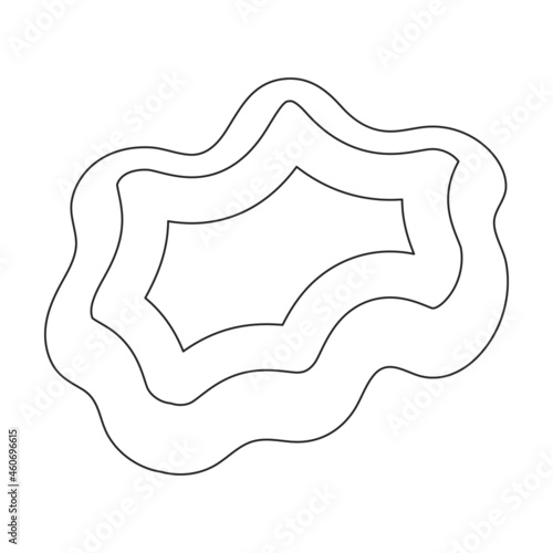 Coral vector outline icon. Vector illustration reef of sea on white background. Isolated outline illustration icon of coral reef .