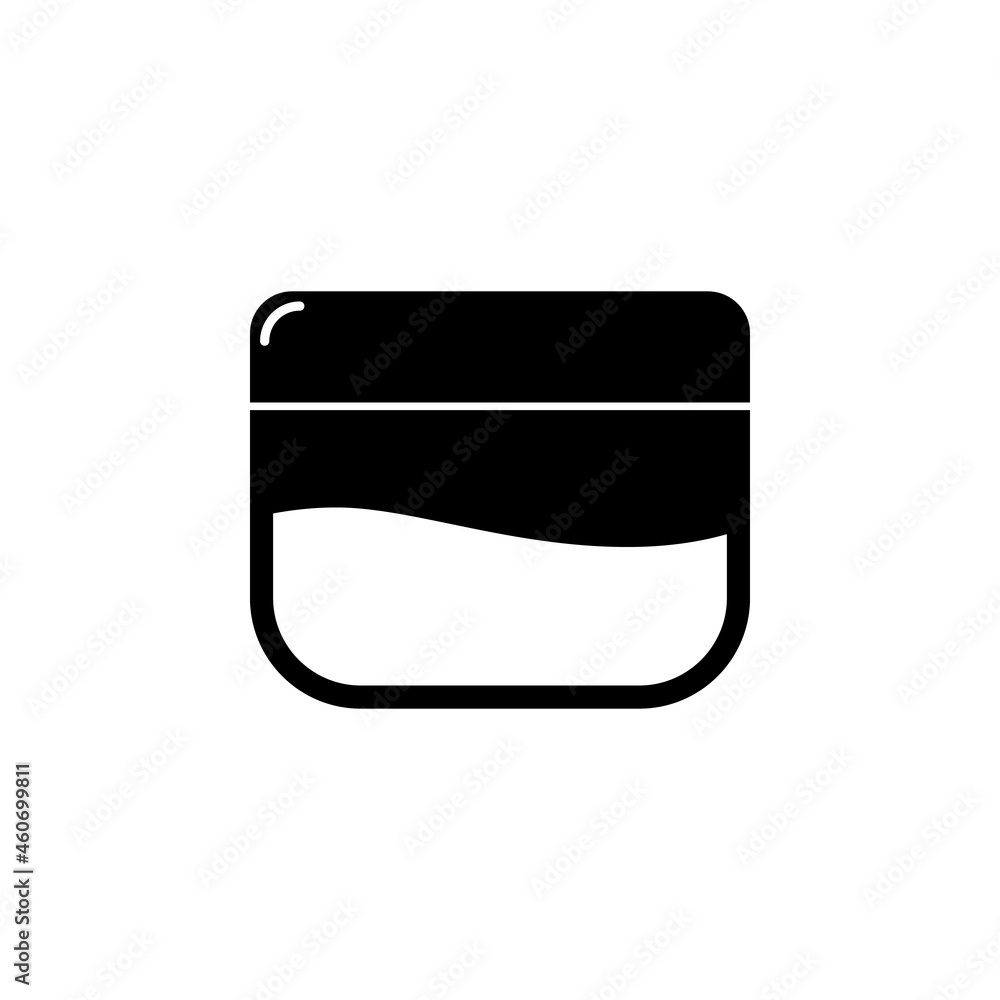 Cream black icon cosmetics set Cream black icon cosmetics set