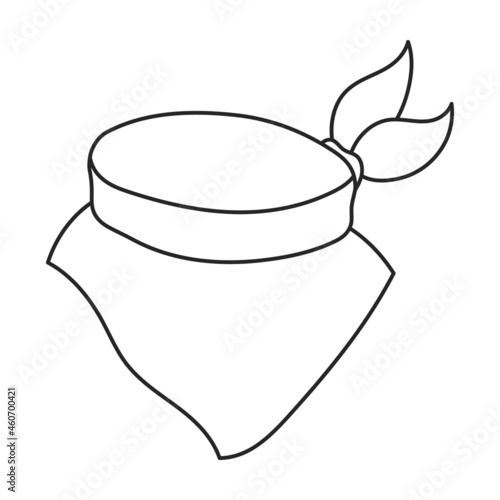Scarf bandana vector icon.Outline vector icon isolated on white background scarf bandana.