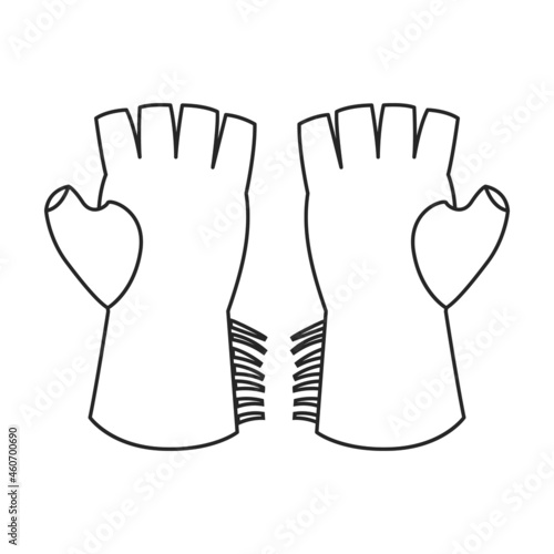 Cowboy glove vector icon.Outline vector icon isolated on white background cowboy glove.