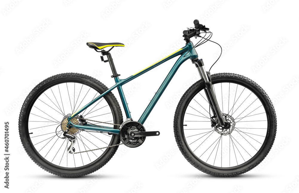 Obraz premium Mountain bicycle isolated on white background.
