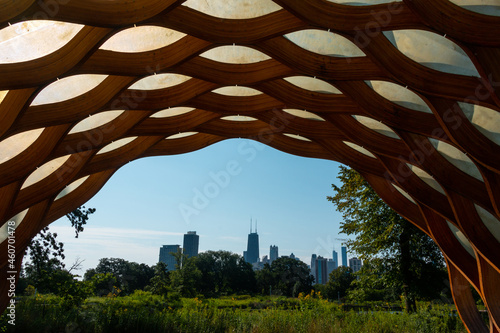 View of Chicago from Lincoln Park Board Walk: Looking Through the Archway 1 photo