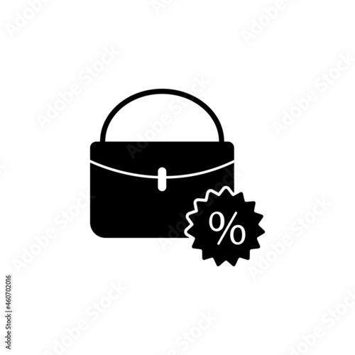Handbag, discount icon in discount set