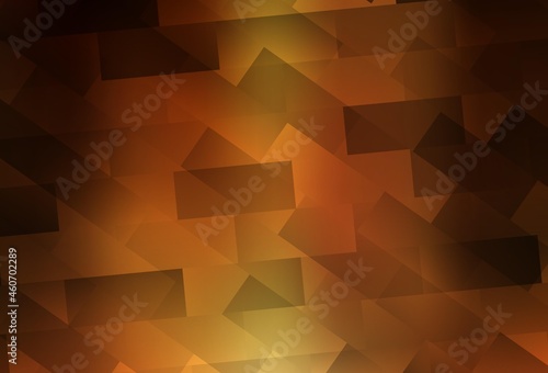 Dark Orange vector template with rhombus.