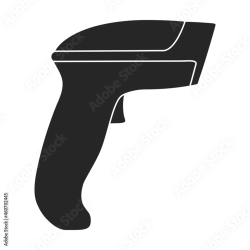 Scanner of code vector black icon. Vector illustration scan barcode on white background. Isolated black illustration icon of scanner barcod .