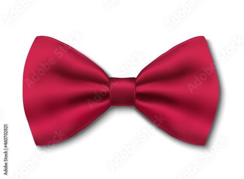Realistic vector red bow tie