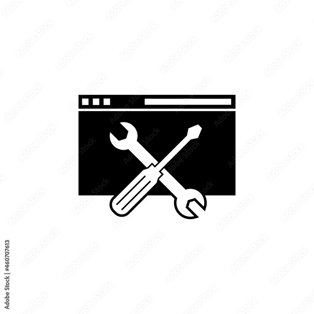 browser, tools icon in IT set browser, tools icon in IT set