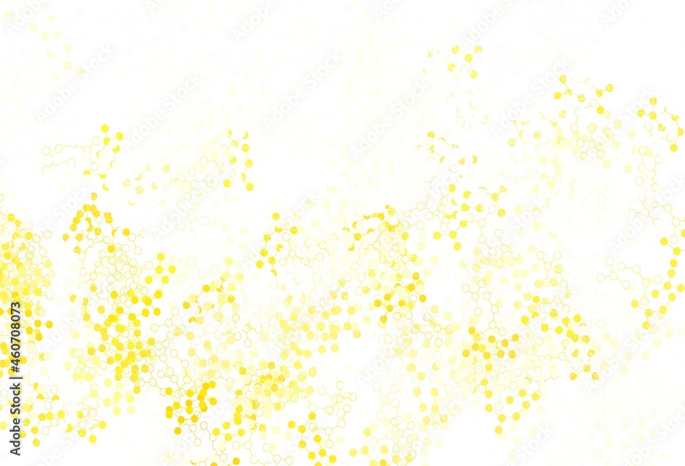 Light Yellow vector backdrop with artificial intelligence data.