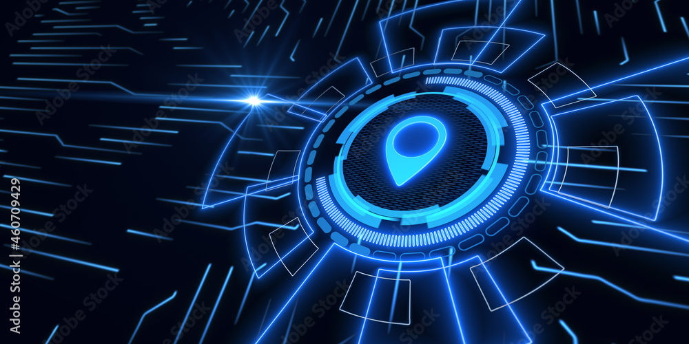 Obraz premium Positioning concept using internet technologies