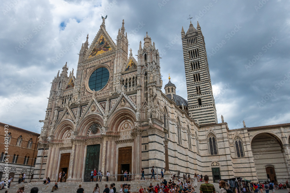 Beautiful Duomo di Siena (Siena Dome), Tuscany, along via Francigena