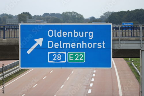 stuhr, oldenburg, delmenhorst, highway, street, exit ramp, road sign