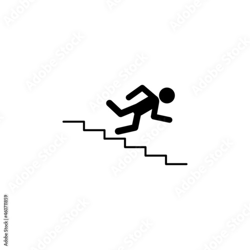 Man, stairs, fall icon in Safety set