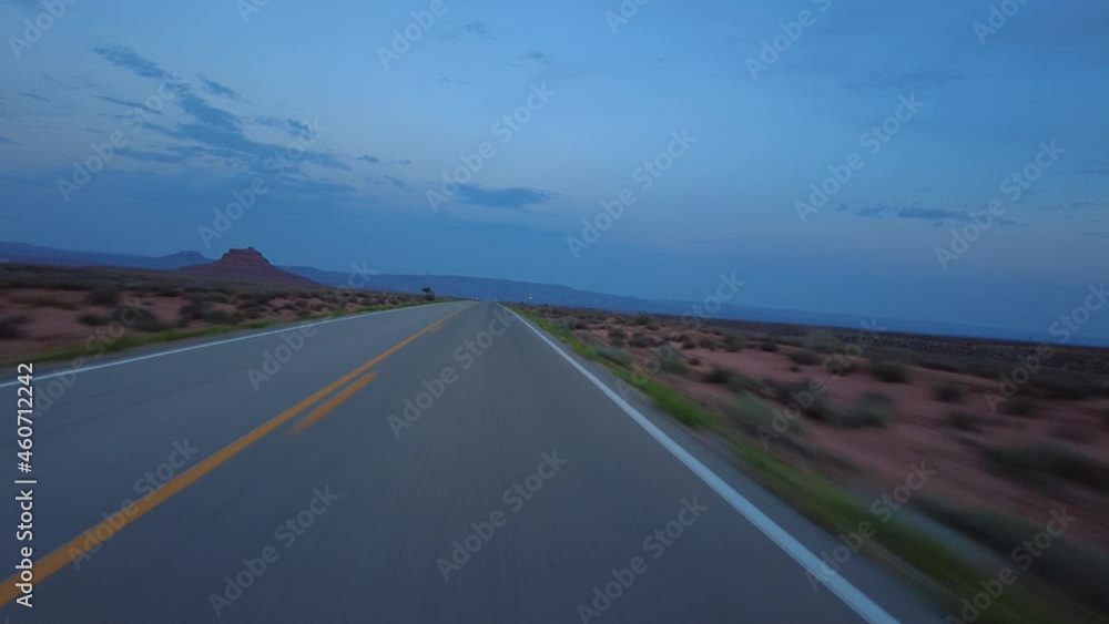 Driving Plate Utah Desert Highway 261 Southbound Evening Multicam Set 02 Front View Southwest USA Driving Plate Utah Desert Highway 261 Southbound Evening Multicam Set 02 Front View Southwest USA