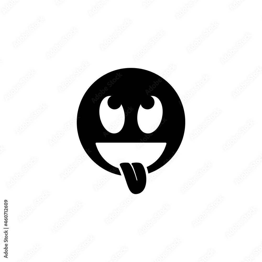 Fototapeta premium emoji with tongue icon in emoji set
