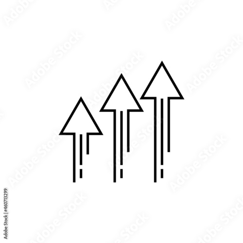 Three up arrows icon in Transition set