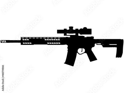 USA United States Army Rifle AR-15 m4 - m16 United States Armed Forces, Marine Corps and SWAT Police fully automatic machine gun American Tactical rifle officially AR-15 Carbine NATO Caliber photo