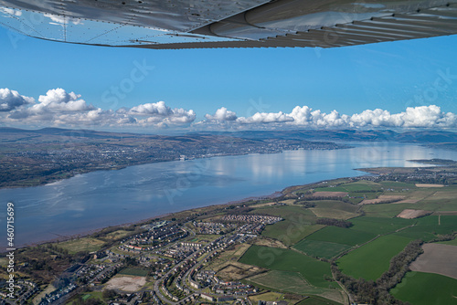 aerial view of the river
