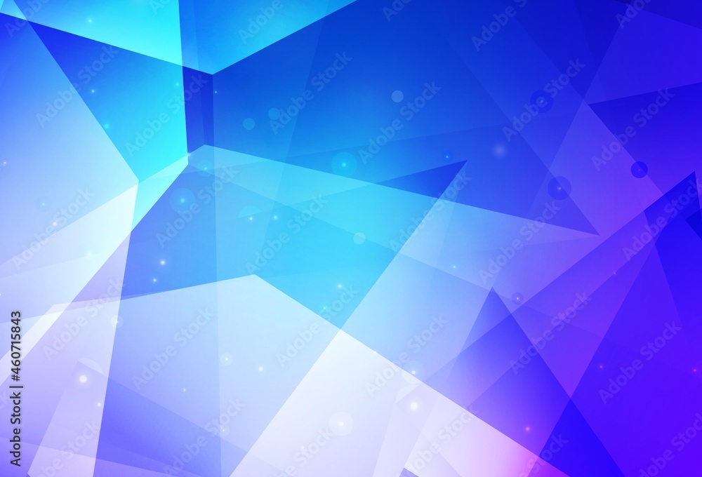 Obraz premium Light Pink, Blue vector background with triangles.
