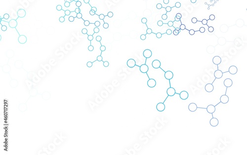 Light BLUE vector template with artificial intelligence structure.