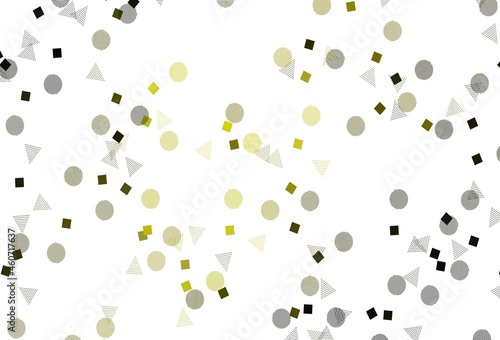 Light Green, Yellow vector texture with poly style with circles, cubes.