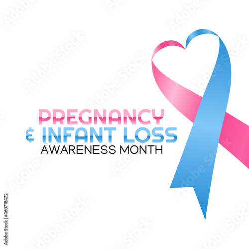 vector graphic of pregnancy and infant loss awareness month good for pregnancy and infant loss awareness month celebration. flat design. flyer design.flat illustration.