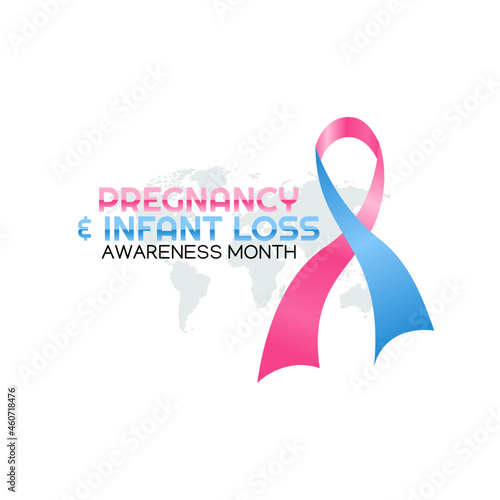 vector graphic of pregnancy and infant loss awareness month good for pregnancy and infant loss awareness month celebration. flat design. flyer design.flat illustration.