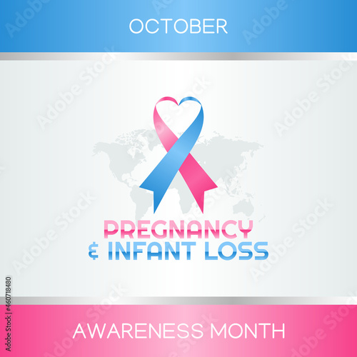 vector graphic of pregnancy and infant loss awareness month good for pregnancy and infant loss awareness month celebration. flat design. flyer design.flat illustration.