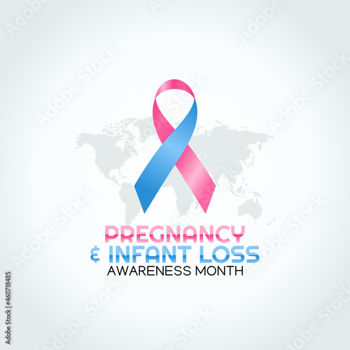 vector graphic of pregnancy and infant loss awareness month good for pregnancy and infant loss awareness month celebration. flat design. flyer design.flat illustration.