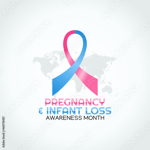 vector graphic of pregnancy and infant loss awareness month good for pregnancy and infant loss awareness month celebration. flat design. flyer design.flat illustration.
