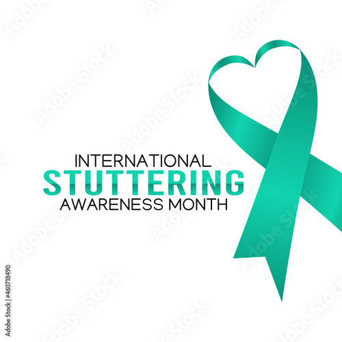 vector graphic of international stuttering awareness month good for international stuttering awareness month celebration. flat design. flyer design.flat illustration. photo