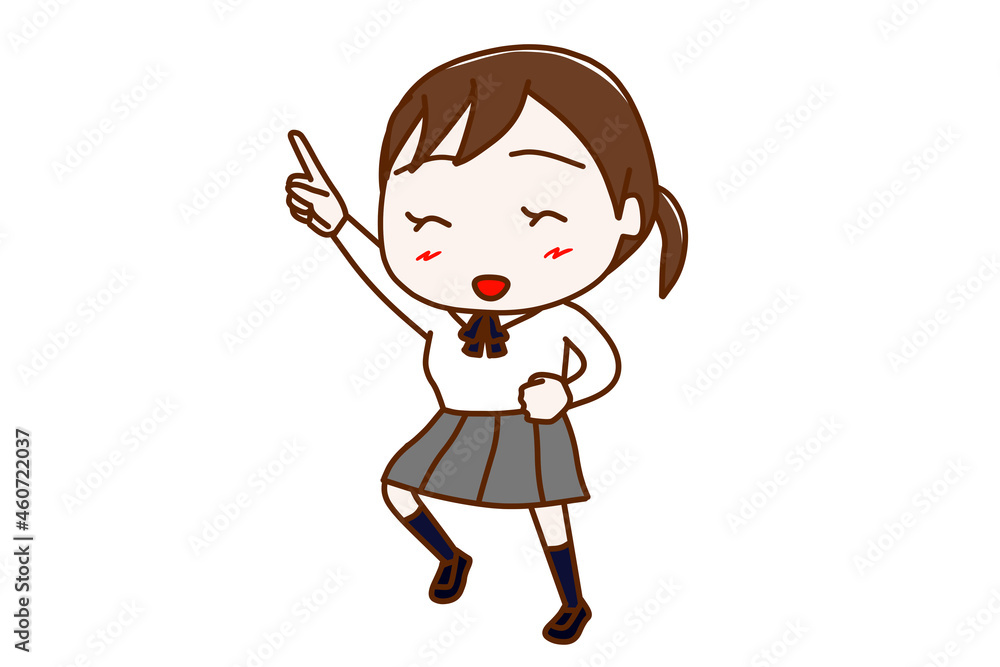 全身 斜め レッツゴーとテンション高めで出発する女子学生 Stock イラスト Adobe Stock 全身 斜め レッツゴーとテンション高めで出発する女子学生 Stock イラスト Adobe Stock