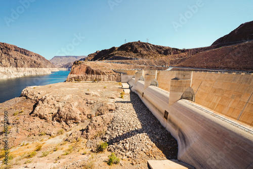 Hoover Dam, the largest water reservoir in the US is now barely a third full. Drought is dropping water level to a histotically low level