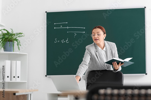 Teacher conducting lesson o...