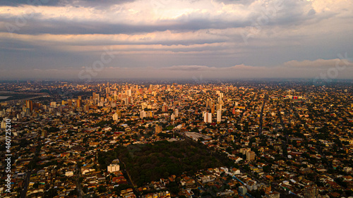 Vista aerea del centro de Asunción, Paraguay