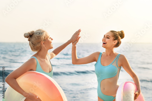 Beautiful young women with ...