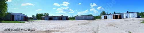 abandoned warehouses in a former military unit
