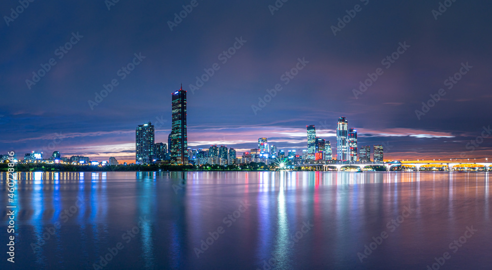 This is the night view of Yeouido, Seoul, Korea.