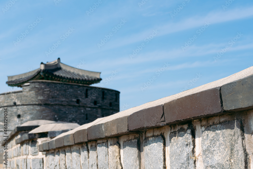 Hwaseong Fortress Korean traditional architecture in Suwon, korea Hwaseong Fortress Korean traditional architecture in Suwon, korea
