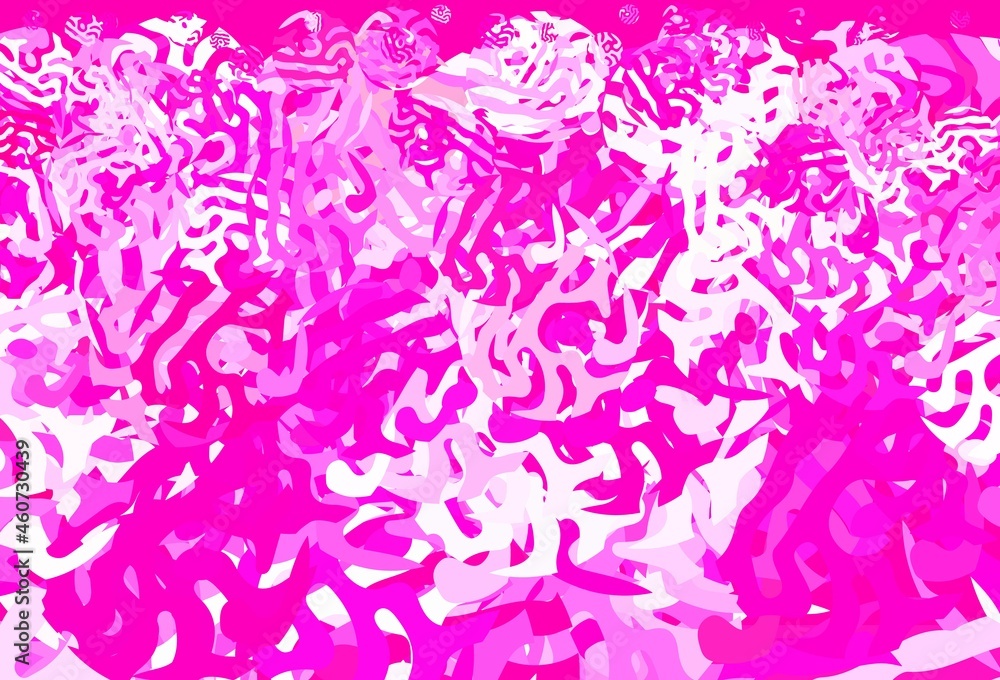 Fototapeta premium Light Pink vector template with chaotic shapes.