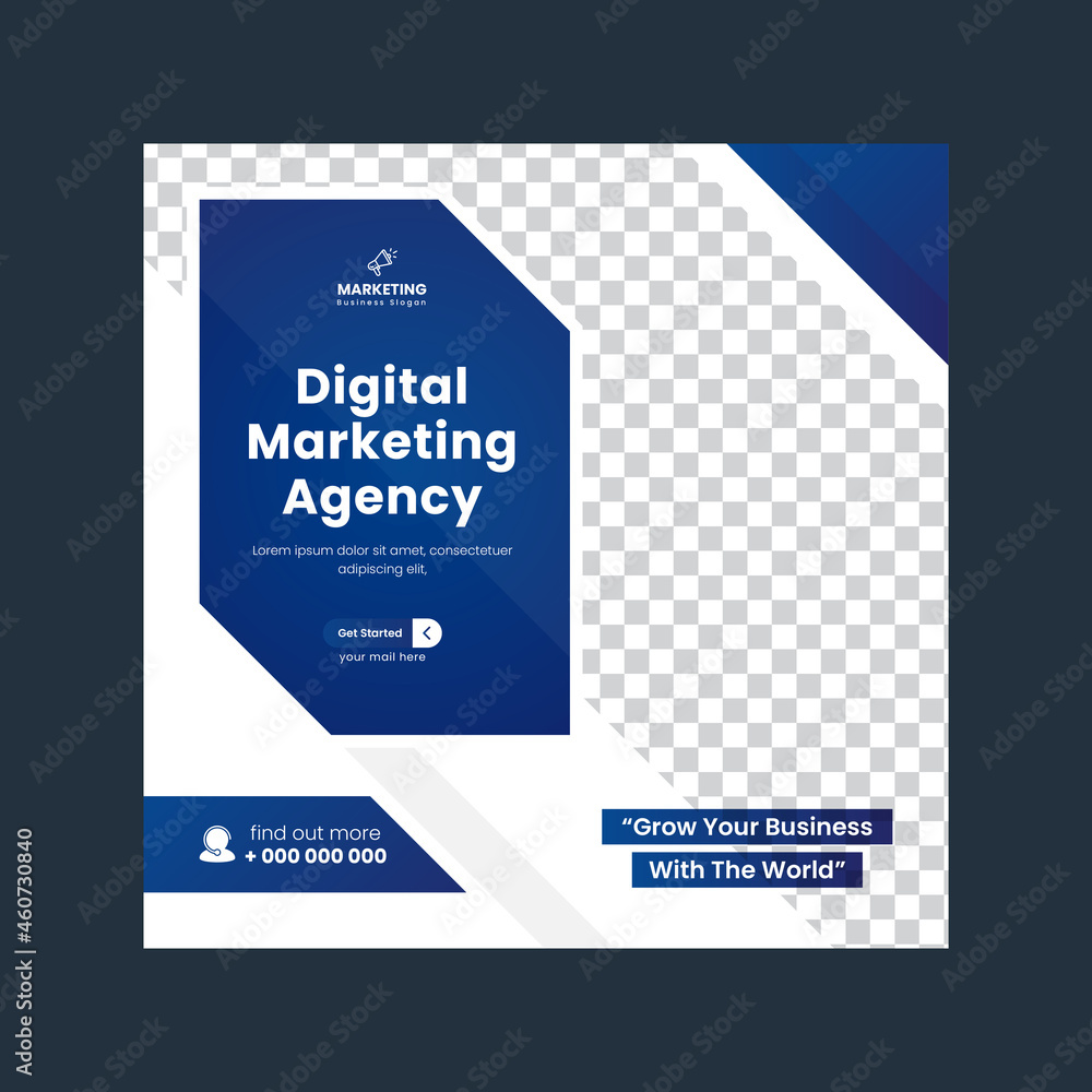 Obraz premium Digital Marketing Social Media Post Or Corporate Social Media Post