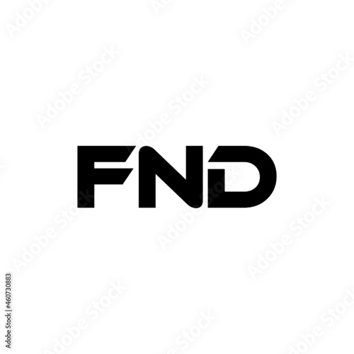 FND letter logo design with white background in illustrator, vector logo modern alphabet font overlap style. calligraphy designs for logo, Poster, Invitation, etc.