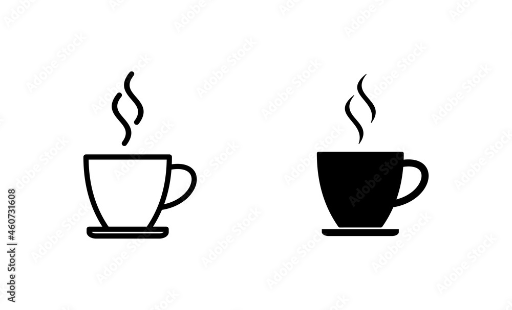 Obraz premium coffee cup icons set. cup a coffee sign and symbol