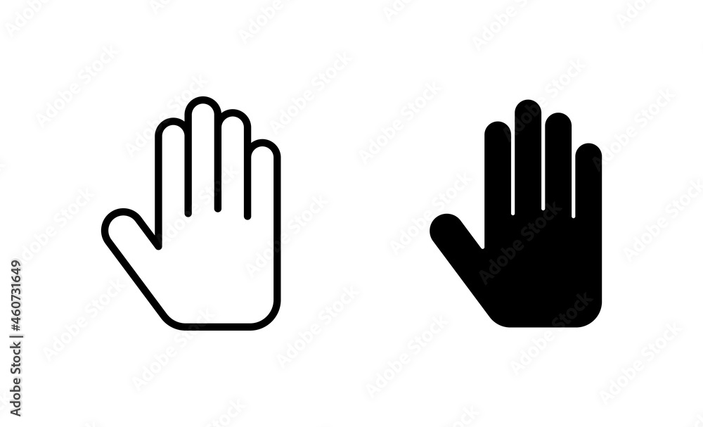 Hand icons set. hand sign and symbol. palm Hand icons set. hand sign and symbol. palm