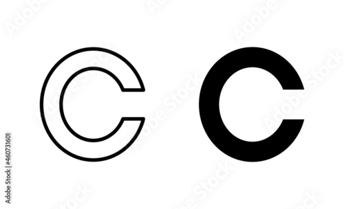 Copyright icons set. copyright sign and symbol