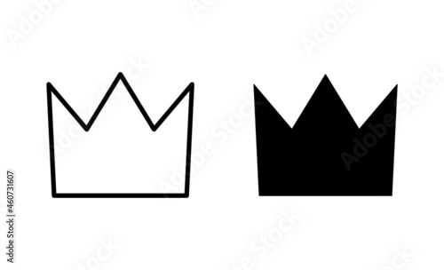 Crown icons set. crown sign and symbol