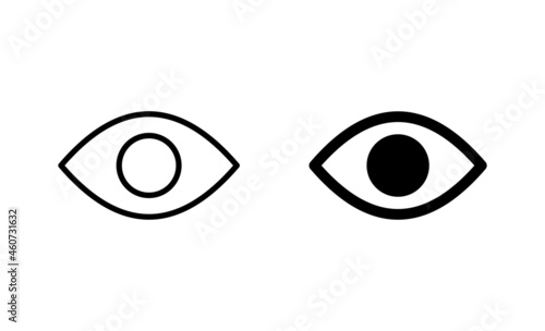 Eye icons set. Eye sign and symbol. Look and Vision icon.